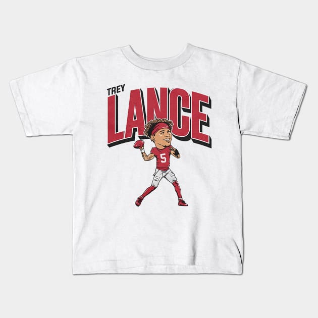 Trey Lance Caricature Kids T-Shirt by Chunta_Design